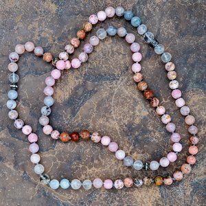 Natural gemstone necklace.